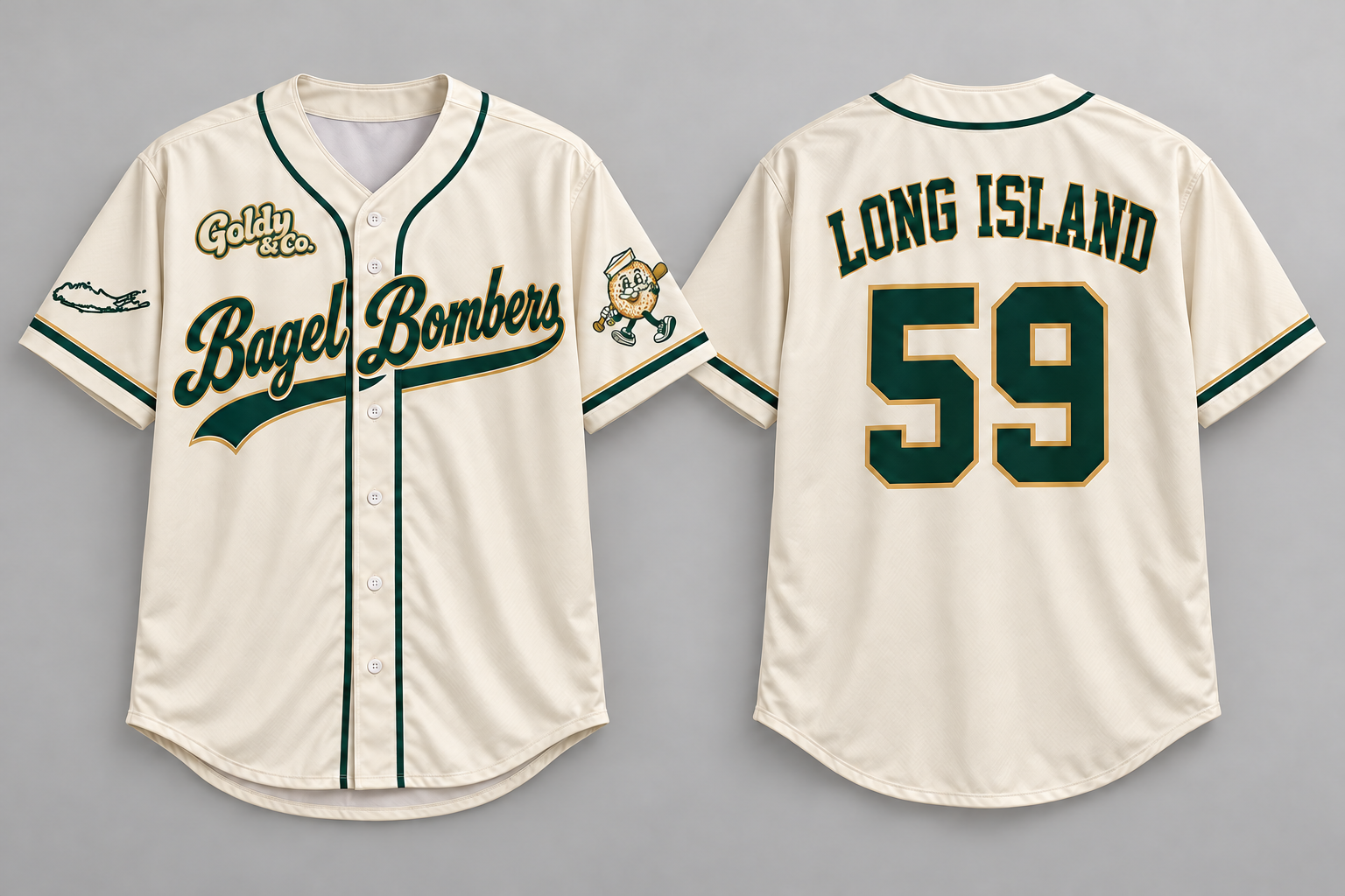 Bagel Bombers Baseball Jersey Design Preview