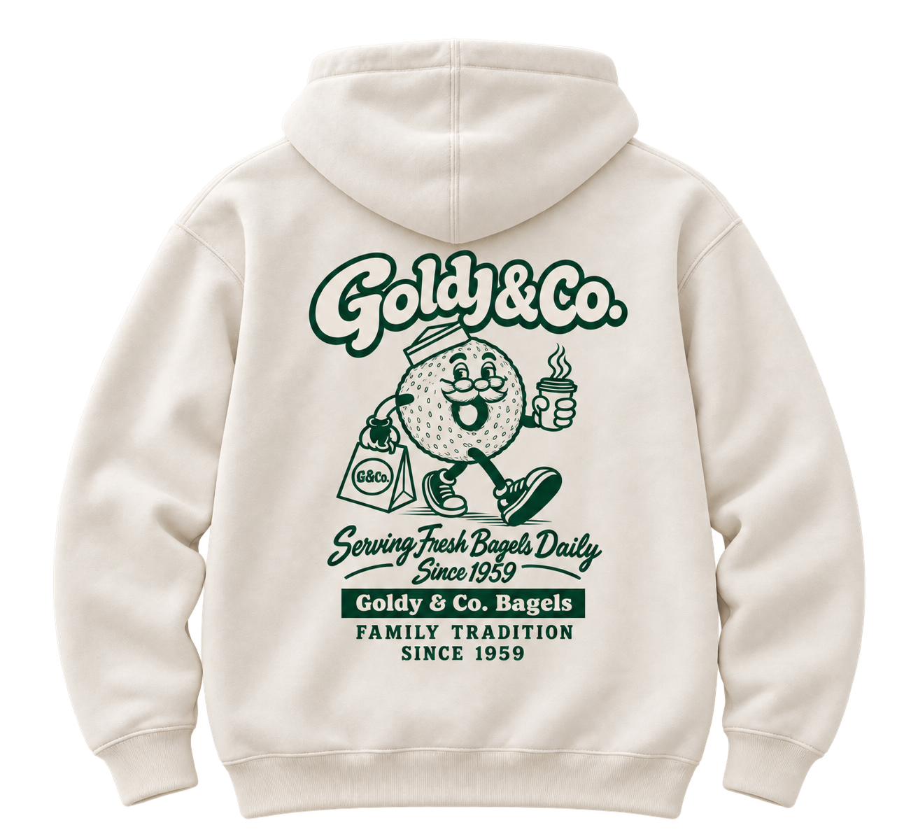 Goldy Vintage Deli Hoodie Back Design Preview